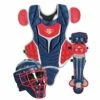 Louisville Slugger Womens Intermediate Series 5 Fastpitch Catchers Set Navy Scarlet