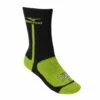 Mizuno Performance Highlighter Crew Sock (Black/Lemon, Small)