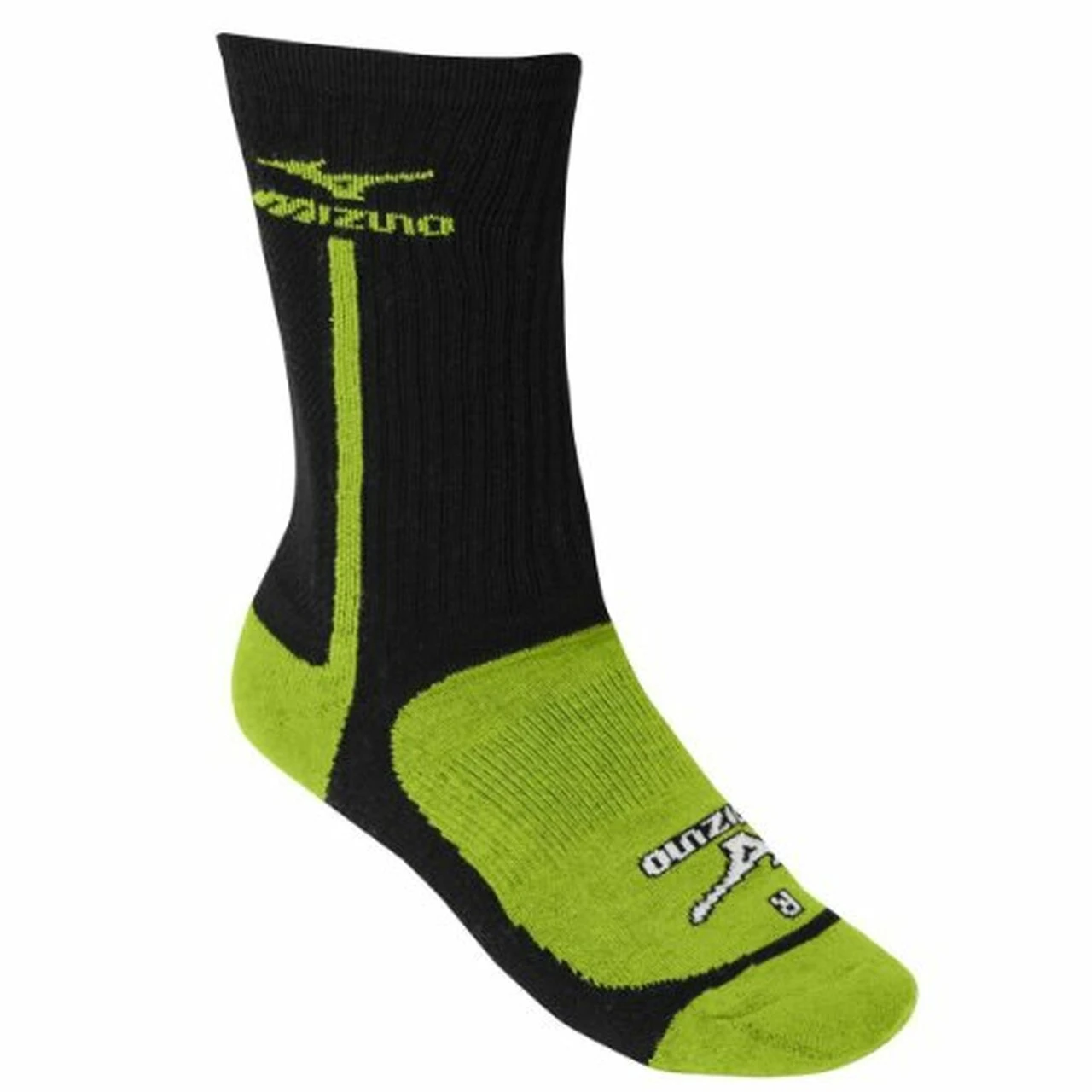 Mizuno Performance Highlighter Crew Sock (Black/Lemon, Small) 3 Mizuno Performance Highlighter Crew Sock (Black/Lemon, Small) - Image 3