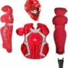 All-Star CKCC1216PS Players Series Catchers Set Ages 12-16 Scarlet