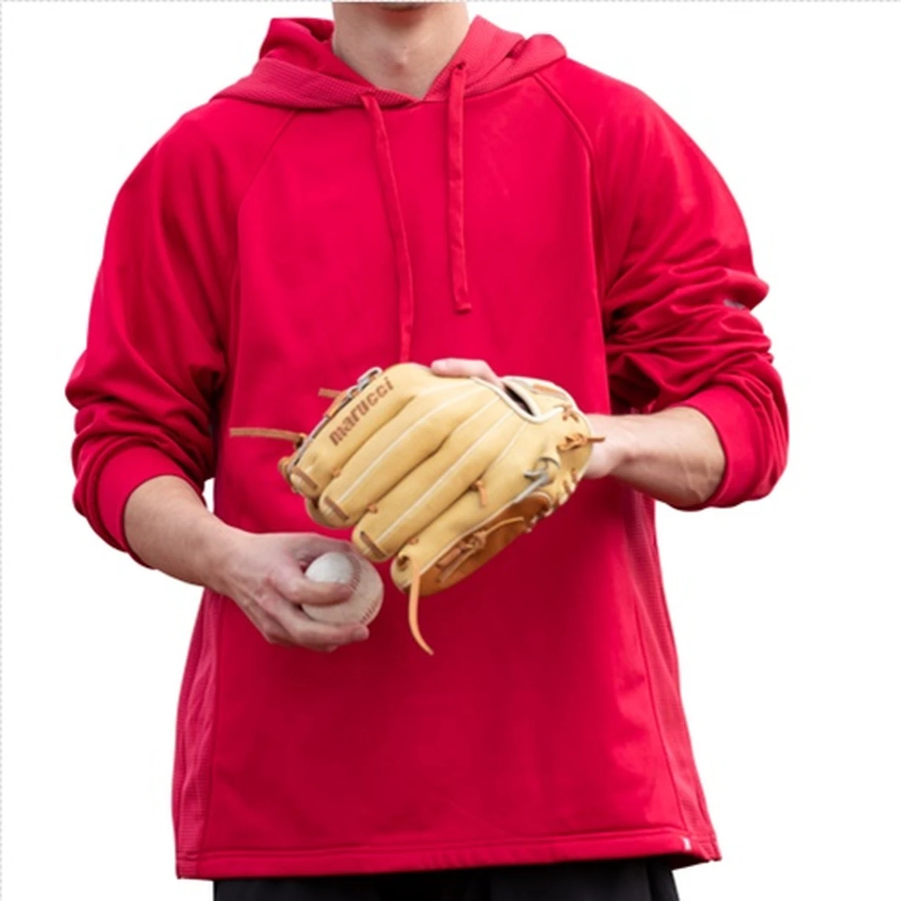 Marucci Sports - Men's Warm-Up Tech Fleece MATFLHTC Red Adult XXL Baseball Hoodie 3 Marucci Sports - Men's Warm-Up Tech Fleece MATFLHTC Red Adult XXL Baseball Hoodie - Image 3