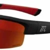 Marucci MV463 Matte Black Red-Violet with Red Mirror Baseball Performance Sunglasses