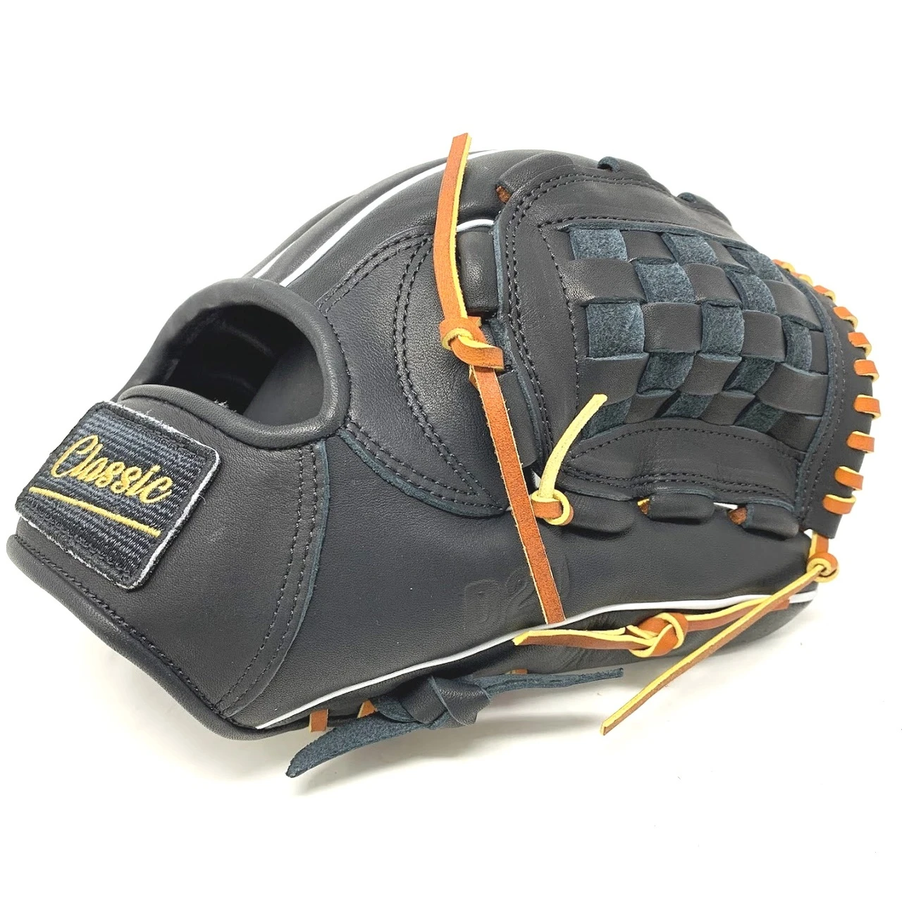 Classic Baseball Glove 12 inch Basket Web Black US Kip Right Hand Throw 7 Classic Baseball Glove 12 inch Basket Web Black US Kip Right Hand Throw - Image 7