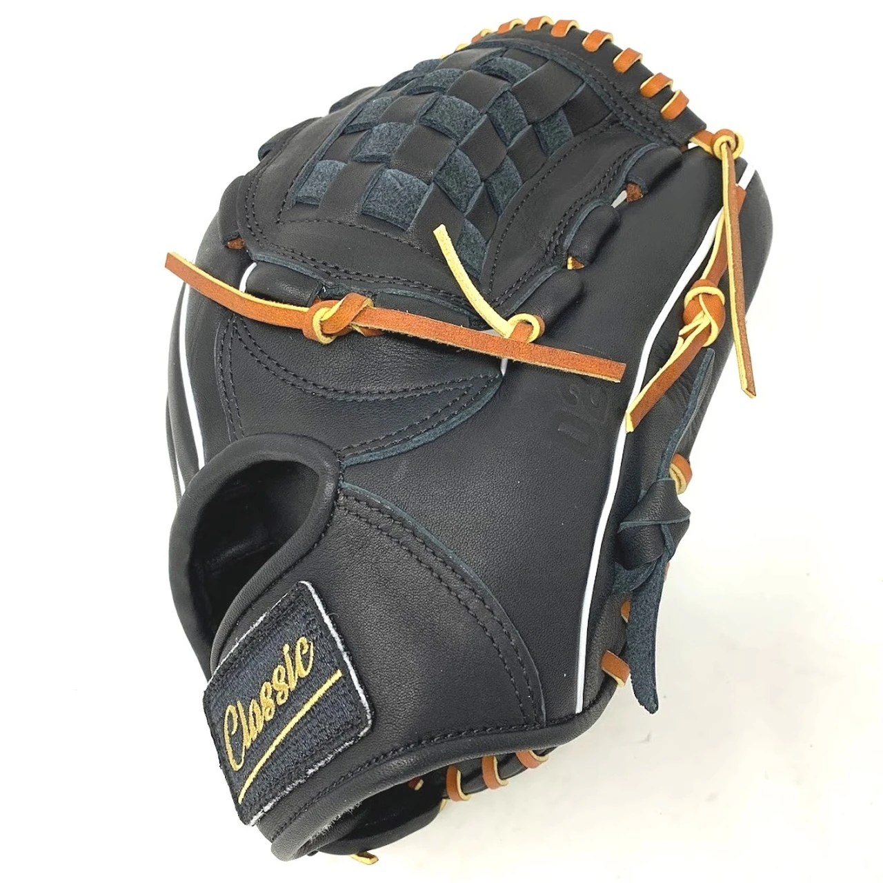 Classic Baseball Glove 12 inch Basket Web Black US Kip Right Hand Throw 6 Classic Baseball Glove 12 inch Basket Web Black US Kip Right Hand Throw - Image 6