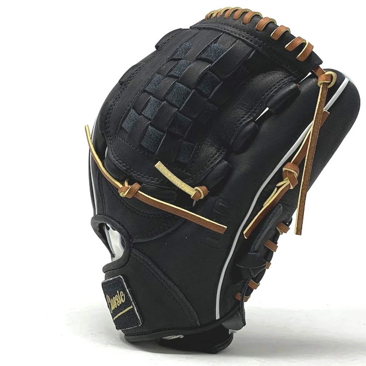 Classic Baseball Glove 12 inch Basket Web Black US Kip Right Hand Throw 1 Classic Baseball Glove 12 inch Basket Web Black US Kip Right Hand Throw