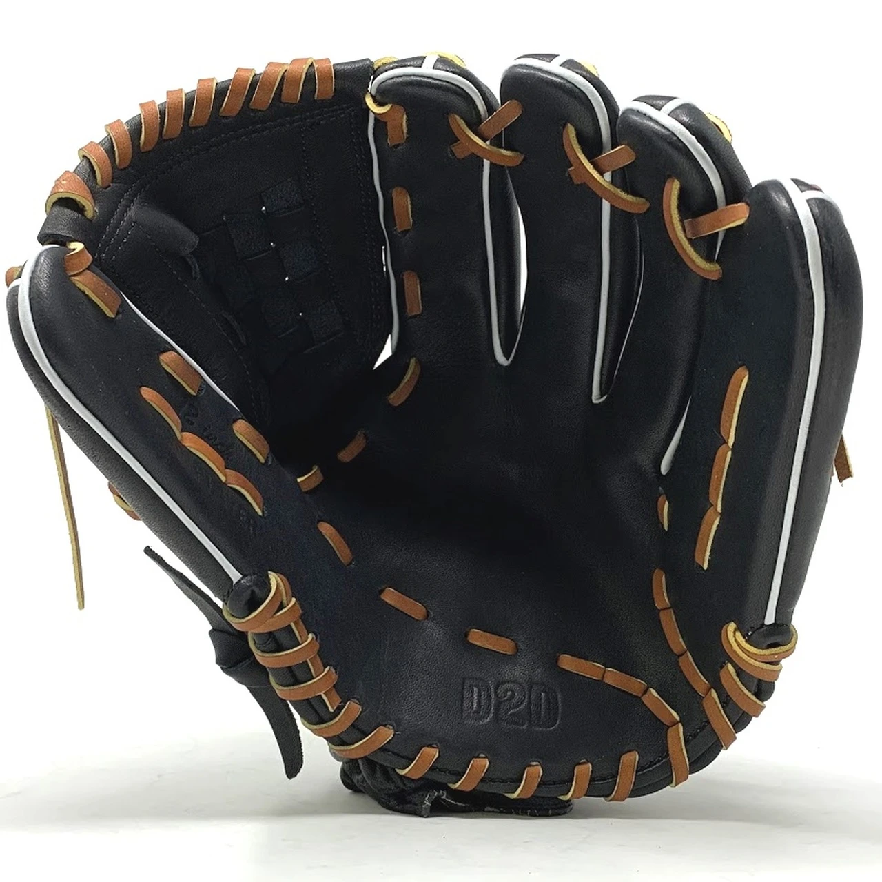 Classic Baseball Glove 12 inch Basket Web Black US Kip Right Hand Throw 3 Classic Baseball Glove 12 inch Basket Web Black US Kip Right Hand Throw - Image 3