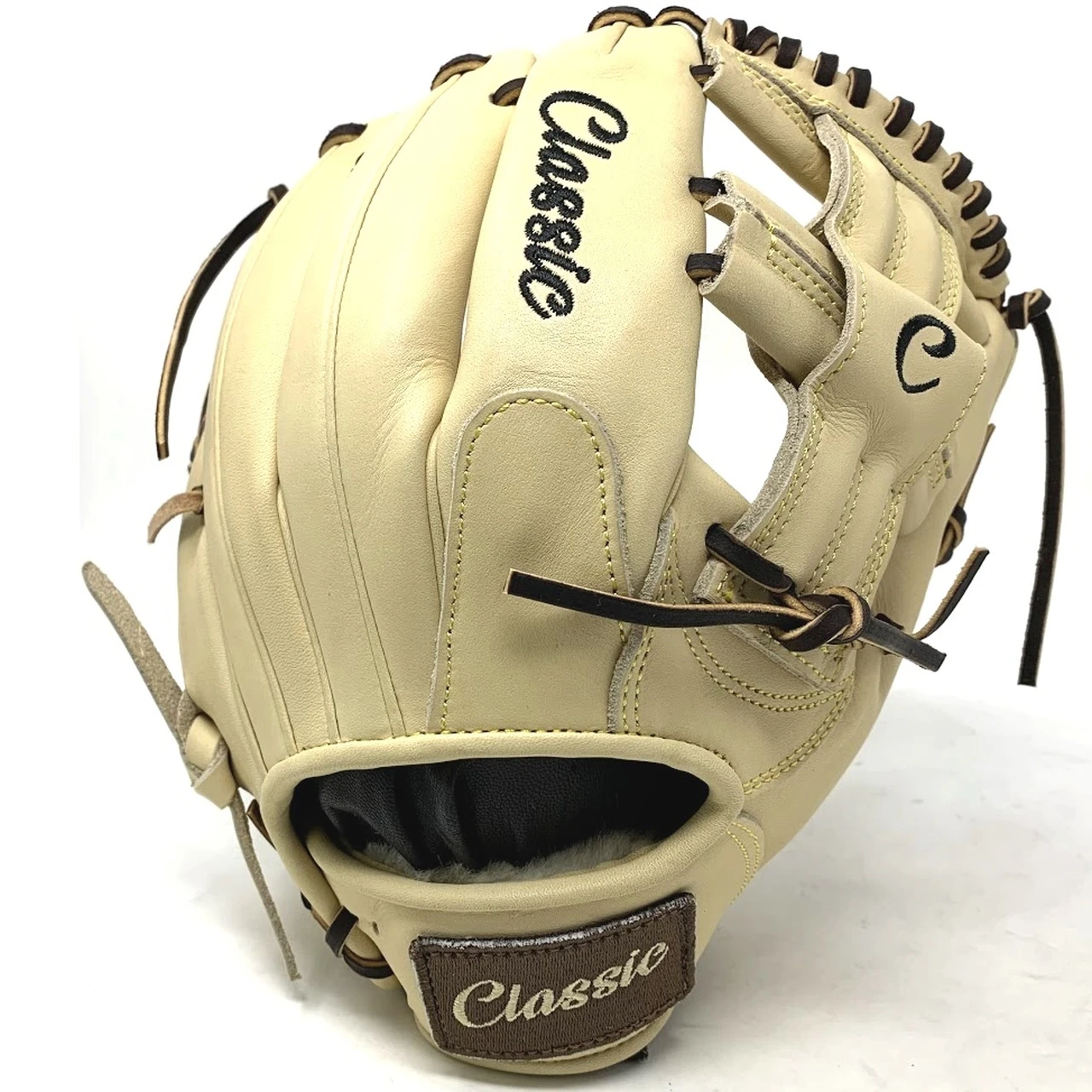 Classic Baseball Glove 11.75 inch T Web Blonde Brown Right Hand Throw 2 Classic Baseball Glove 11.75 inch T Web Blonde Brown Right Hand Throw - Image 2