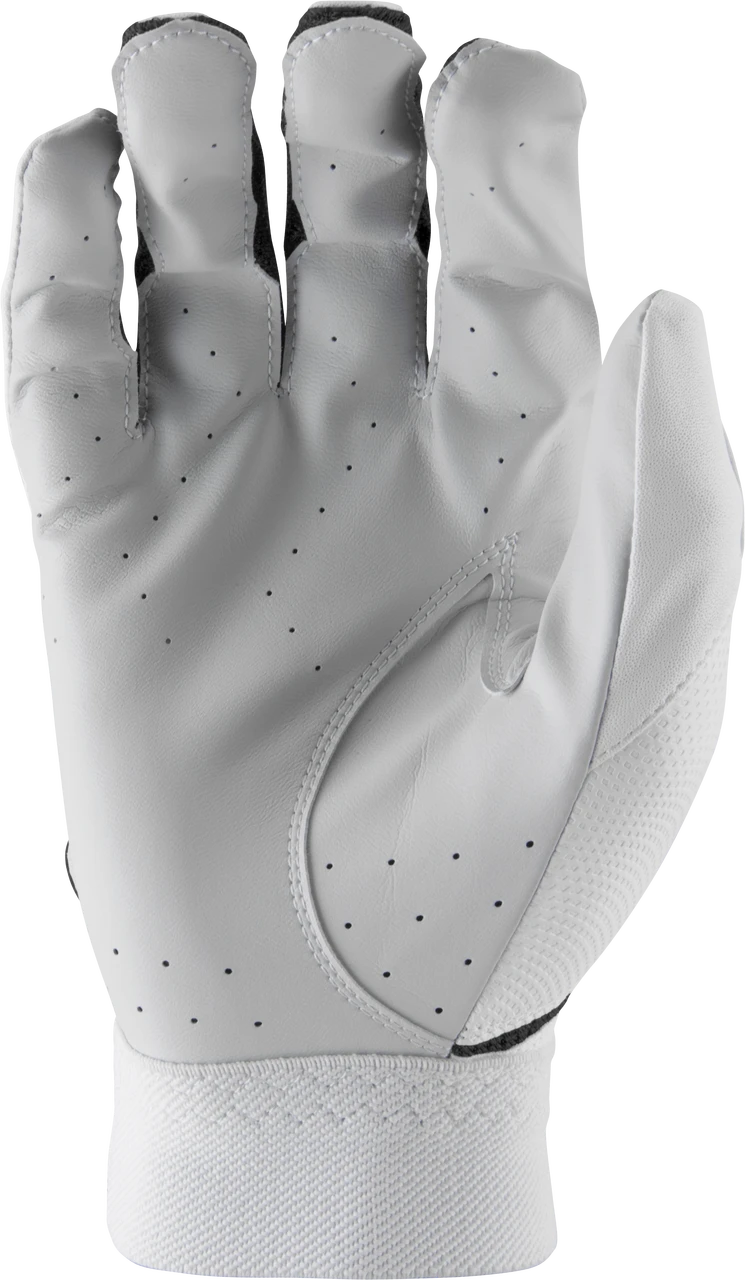 Marucci Code Adult Batting Gloves 1 Pair White Black Adult Medium 2 Marucci Code Adult Batting Gloves 1 Pair White Black Adult Medium - Image 2