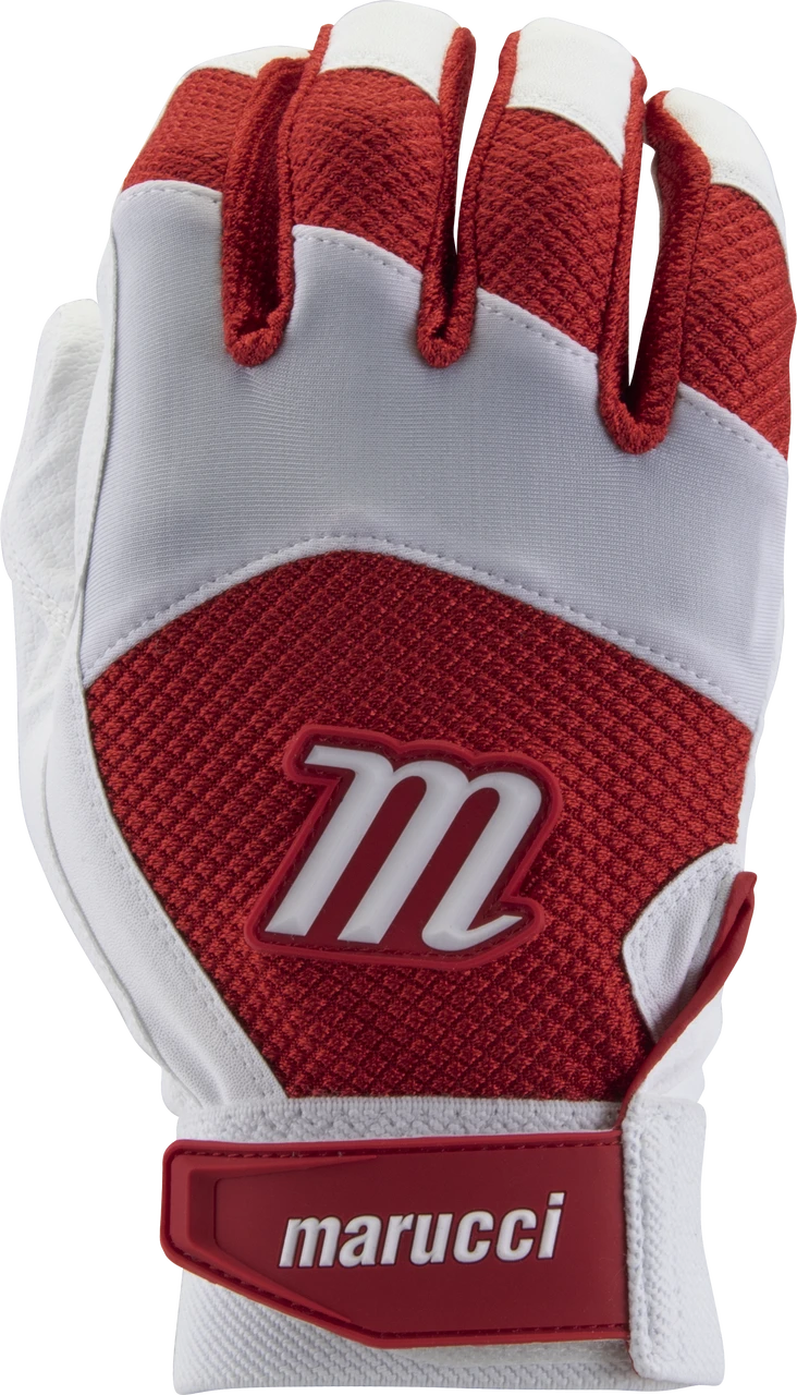 Marucci Code Adult Batting Gloves 1 Pair White Red Adult X Large 1 Marucci Code Adult Batting Gloves 1 Pair White Red Adult X Large