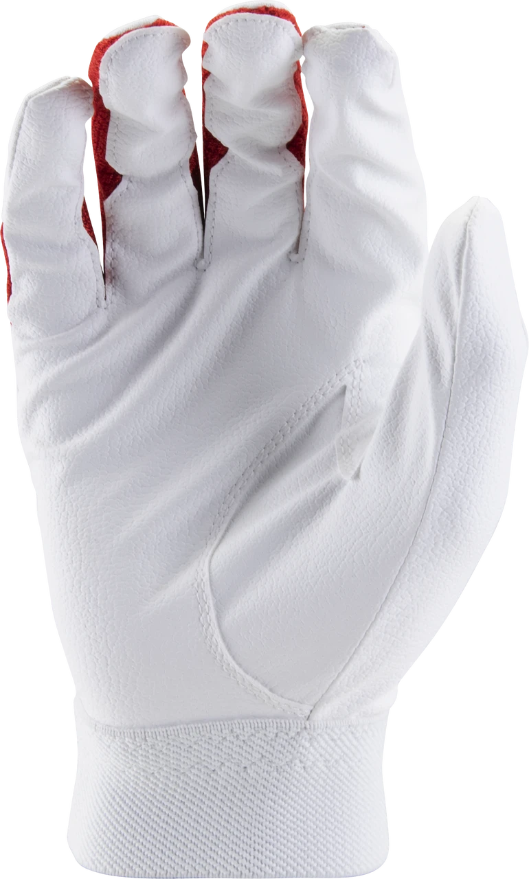 Marucci Code Adult Batting Gloves 1 Pair White Red Adult X Large 2 Marucci Code Adult Batting Gloves 1 Pair White Red Adult X Large - Image 2