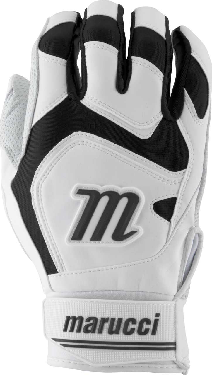 Marucci Signature Batting Gloves MBGSGN2 1 Pair White Black Adult Small 1 Marucci Signature Batting Gloves MBGSGN2 1 Pair White Black Adult Small