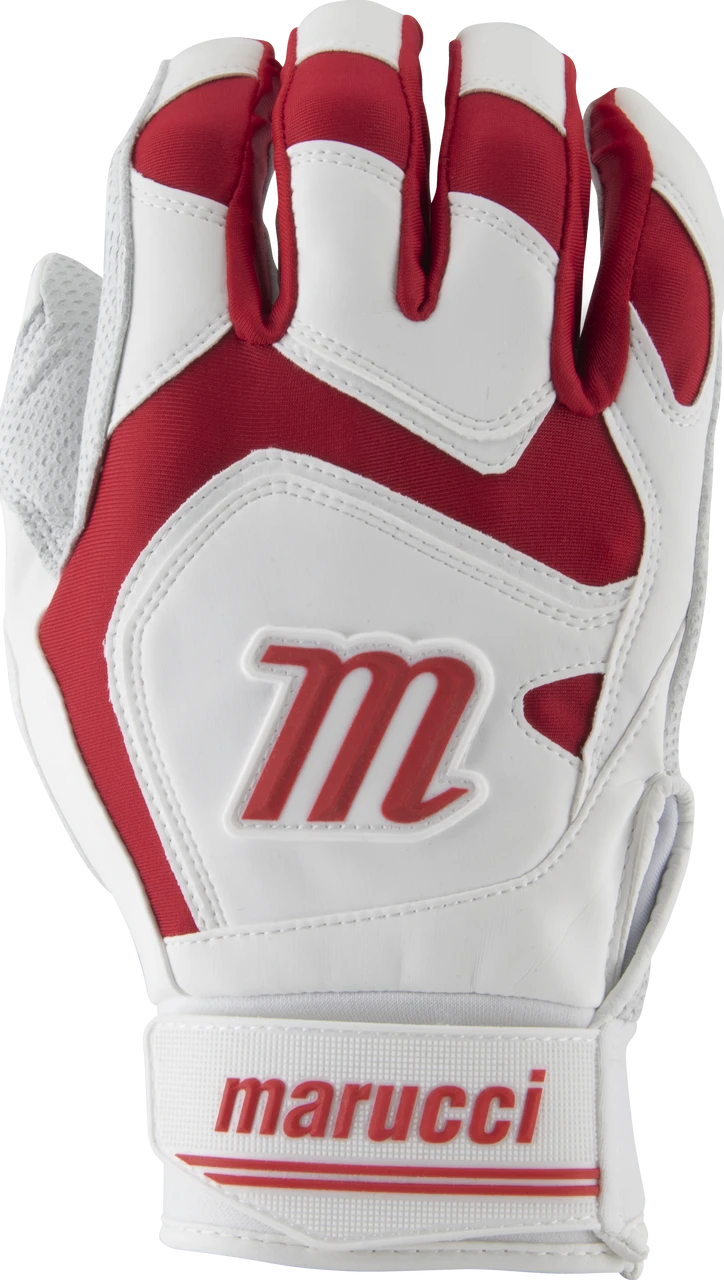 Marucci Signature Batting Gloves MBGSGN2 1 Pair White Red Adult X Large 1 Marucci Signature Batting Gloves MBGSGN2 1 Pair White Red Adult X Large